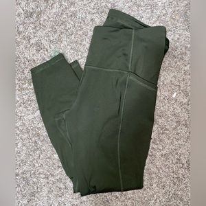 All in Motion Olive Green Workout Leggings, Size Large
